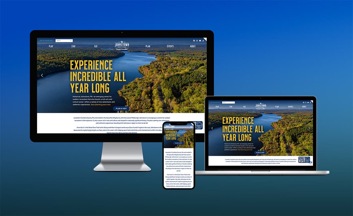 Responsive WordPress website for Johnstown, Pennsylvania
